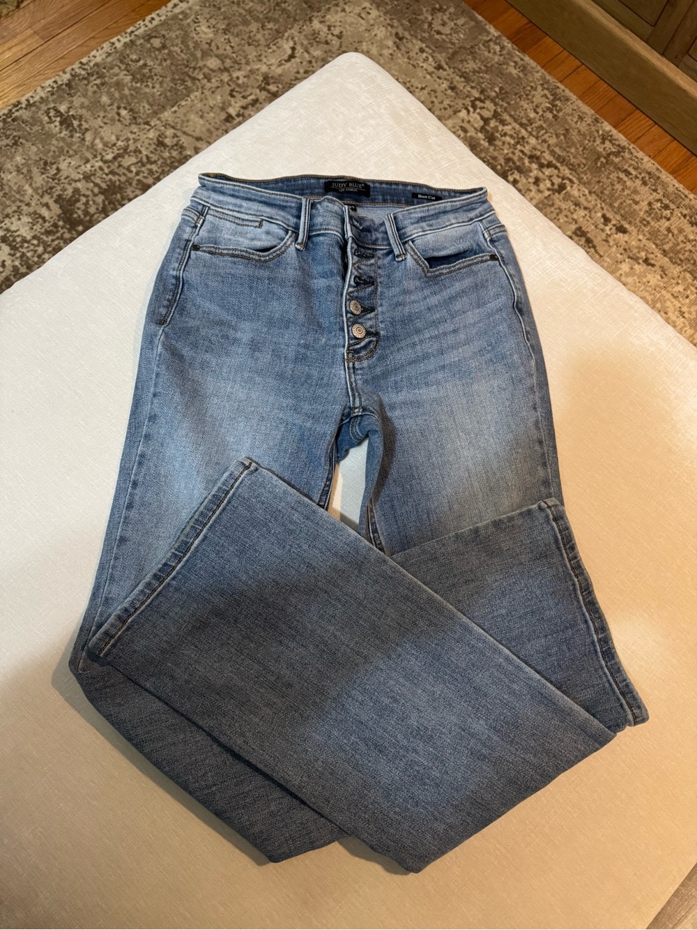 Judy Blue Light Blue Boot Cut Jeans with Button Fly